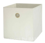 Mainstays Collapsible Fabric Cube Storage Bin, Vanilla Dream