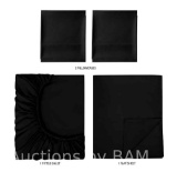 Mainstays Super Soft Recycled Brushed Microfiber Bed Sheet Set, Full, Rich Black, 4 Piece
