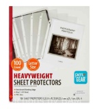 Pen+Gear 9.25 x 11.22 Heavyweight Sheet Protectors, Clear, 100 Count