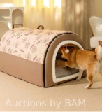 LilyLustre Big dog house winter warm dog house can disassemble and wash dog bed four seasons large