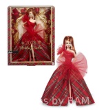 Barbie 2024 Holiday Barbie Dolls Seasonal Collector Gift Barbie Signature Plaid Gown with Red Bow
