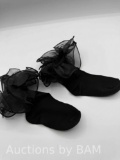 Lcxweerr Cotton 6 Pack Girls Ruffle Turn Cuff Socks, Double Lace Frilly Dress Socks for Kids