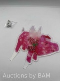Christmas Light Up Pig with Wings,Striped Scarf LED Lighted Pig Christmas Decoration,Lighted Pig