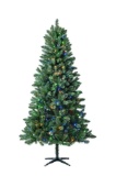 7.5 ft Pre-Lit Kennedy Fir Artificial Christmas Tree with 400 Color-Changing LED Lights and Stand...
