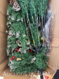 BSHAPPLUS 7.5 ft Pre-Lit Christmas Tree,600 Multicolor Lights,1600 Flocked Tips,90 Pine Cones