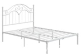 Yoneston Full Size Metal Platform Bed Frame with Vintage Headboard