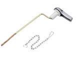 Uxcell 1 Set Toilet Handle Universal Side Mount Toilet Flush Trip Lever with Chain, ABS Brass