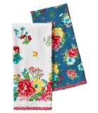 The Pioneer Woman Fancy Flourish Kitchen Towel Set, Multicolor, 16W x 28L, 2 Piece