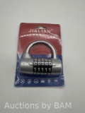5 Digit Combination Lock, Padlock 5 Letter Word Lock, Outdoor Waterproof Padlock