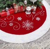 32 inches Red Velvet Tree Skirt