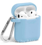 AirPods Case, GMYLE Silicone Protective Shockproof Earbuds Case Cover Skin with Keychain Kit Set
