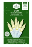 300-Count Warm White LED Mini Christmas Lights with White Wire, 61.3, Holiday Time