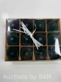 WBQ 12 Pcs Velvet Christmas Balls Bulk Flocked Christmas Tree Ball