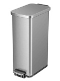 Better Homes & Gardens 7.9 Gallon Slim Kitchen Step Trash Can, Stainless Steel Step Trash Can