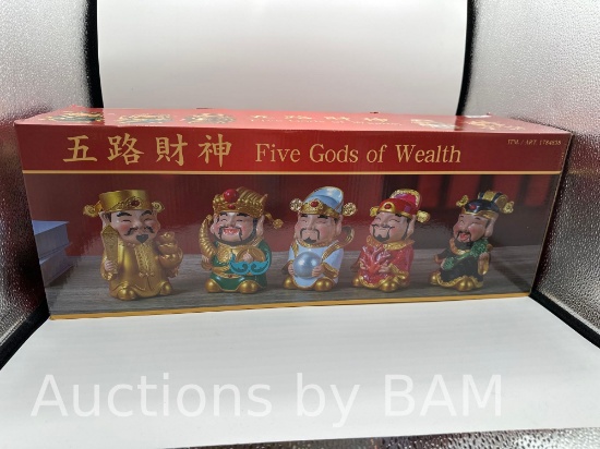 Five Gods of Wealth 16.99 cm (6.69 in.)