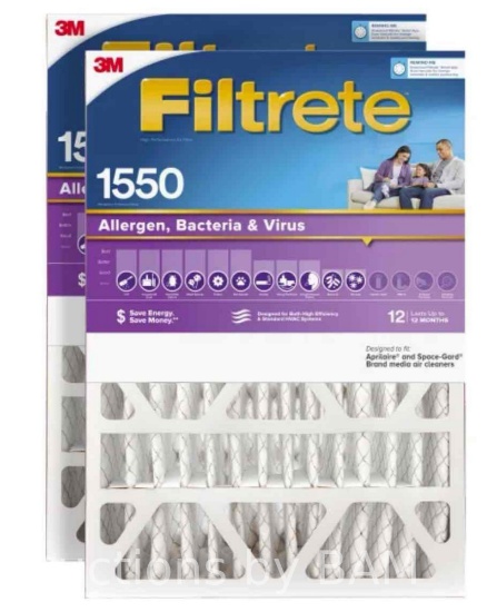 3M Ultra Allergen Reduction Deep Pleat 4 inches Filter 2-pack