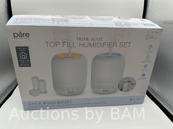 Pure Enrichment Top Fill Humidifier Set Bundle, 2-pack
