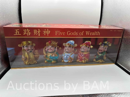 Five Gods of Wealth 16.99 cm (6.69 in.)