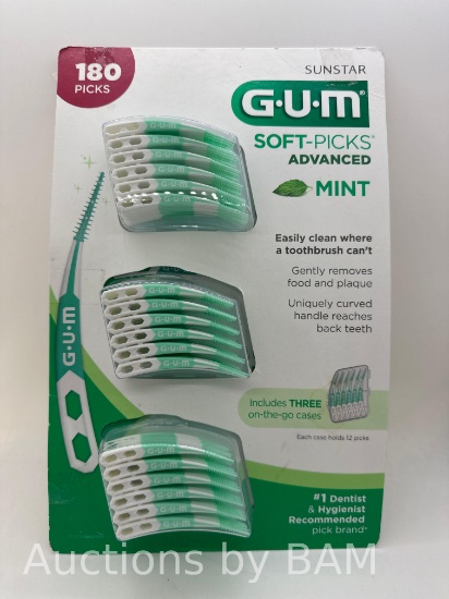 Gum Soft-Picks Advanced Mint, 180 Count