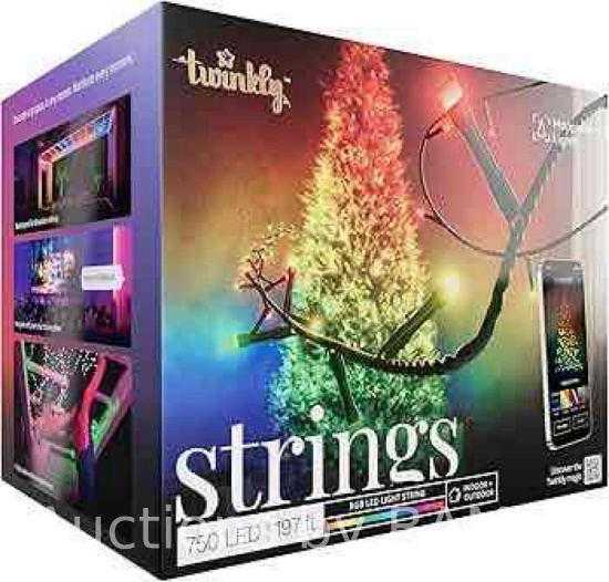 Twinkly Strings 600 LED RGB, Including White, LED Light String, Smart Multicolor LED Lights,