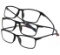 Design Optics by Foster Grant Dax Plastic Rectangle Reading Glasses, 3-pack +2.00