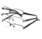 Design Optics by Foster Grant Lyden Semi-Rimless Rectangular Reading Glasses, 3-Pack +2.50