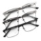 Design Optics by Forster Grant Full Metal Square Reading Glasses +2.50, 3-pack
