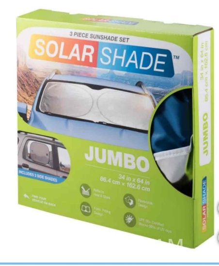 Winplus Type S 3 piece Solar Shade Sunshade Set for Vehicles