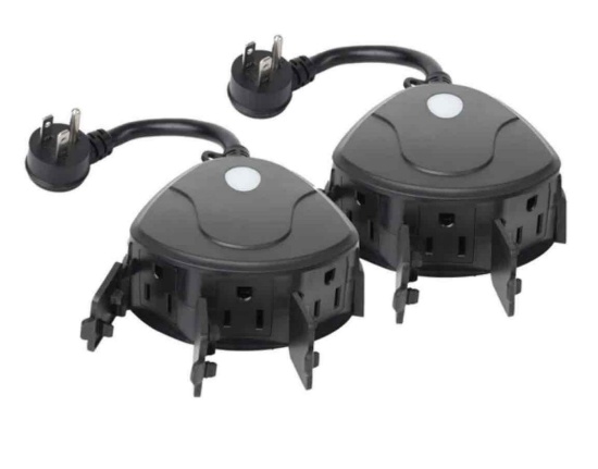 Feit Electric Triple Outlet Outdoor Smart Plugs 2-Pack