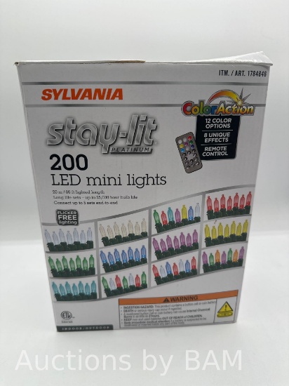 Sylvania Stay-Lit Platinum 200 LED Mini Lights