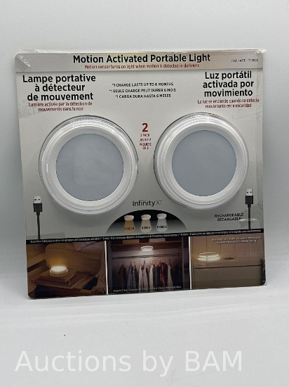 Infinity Motion Activated Anywhere Light 2 Pack Rechargeable