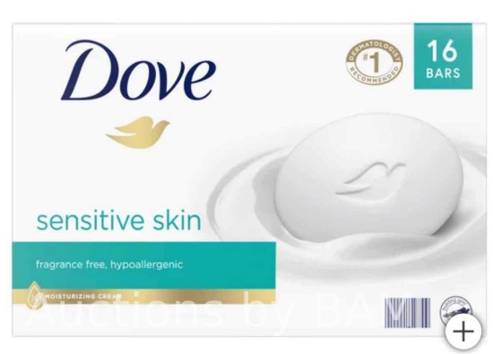 Dove Mouisturizing Beauty Bar Soap Sensitive Skin 3.75 oz 16 Bars