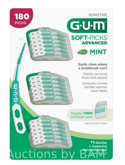 Gum Soft-Picks Advanced Mint, 180 Count
