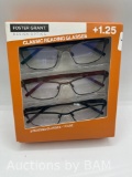 Design Optics by Foster Grant Dax Rectangle Reading Glasses +1.25
