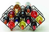 Gourmet Basics by Mikasa 12-Bottle Metal Stackable Wine Storage Rack, Antique Black