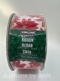 Kirkland Signature 2.5 in Wired Edge Poinsettia Ribbon