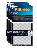 3M 2500 Series Flitrete 14X20X1 4-pack