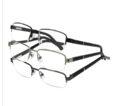 Design Optics by Foster Grant Lyden Semi-Rimless Rectangular Reading Glasses, 3-Pack +2.50