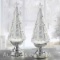 14 inch Lighted Glitter Tree Lantern, Set of 2
