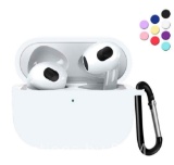 Silicone Case for Airpods 3rd Generation Case Cover (2021) with Keychain, Full Protective