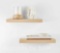 Mainstays Natural 16.5 Wood Floating Shelves, Set of 2