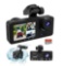 WuKeTin Dash Cam for Car, 1080P 3 Channel Front & Rear Inside Dash Camera, Super Night Vision,