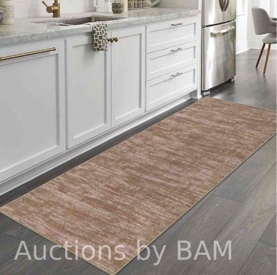 Assile 2 feet 3 inches x 8 feet Runner Rug Solid Washable Rugs Runners for Hallways Non Slip Kitc...