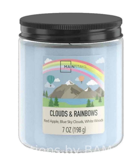 Mainstays Twist 7-Ounce Clouds and Rainbows Single Wick Scented Candle