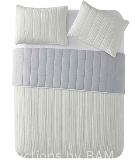 Mainstays White Corduroy Reversible Quilt, King