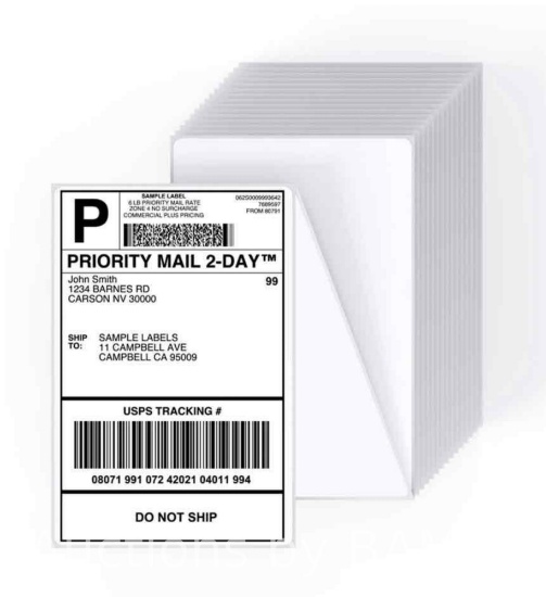 Core Innovations 4 x 6 Direct Thermal Shipping Labels, 500 Fanfold Perforated Shipping & Package