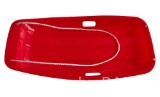 Red Snow Toboggan Sled with Tow Rope, Red Plastic, Winter Accessories