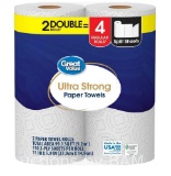 Great Value Ultra Strong Paper Towels, 2 Double Rolls