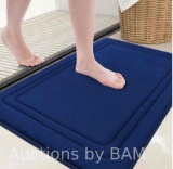 Smiry Memory Foam Bathroom Rugs, Bath Mat, 16x24 inches, Navy Blue