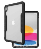 onn. Slim Rugged Tablet Case for iPad (10th generation) - Black/Clear